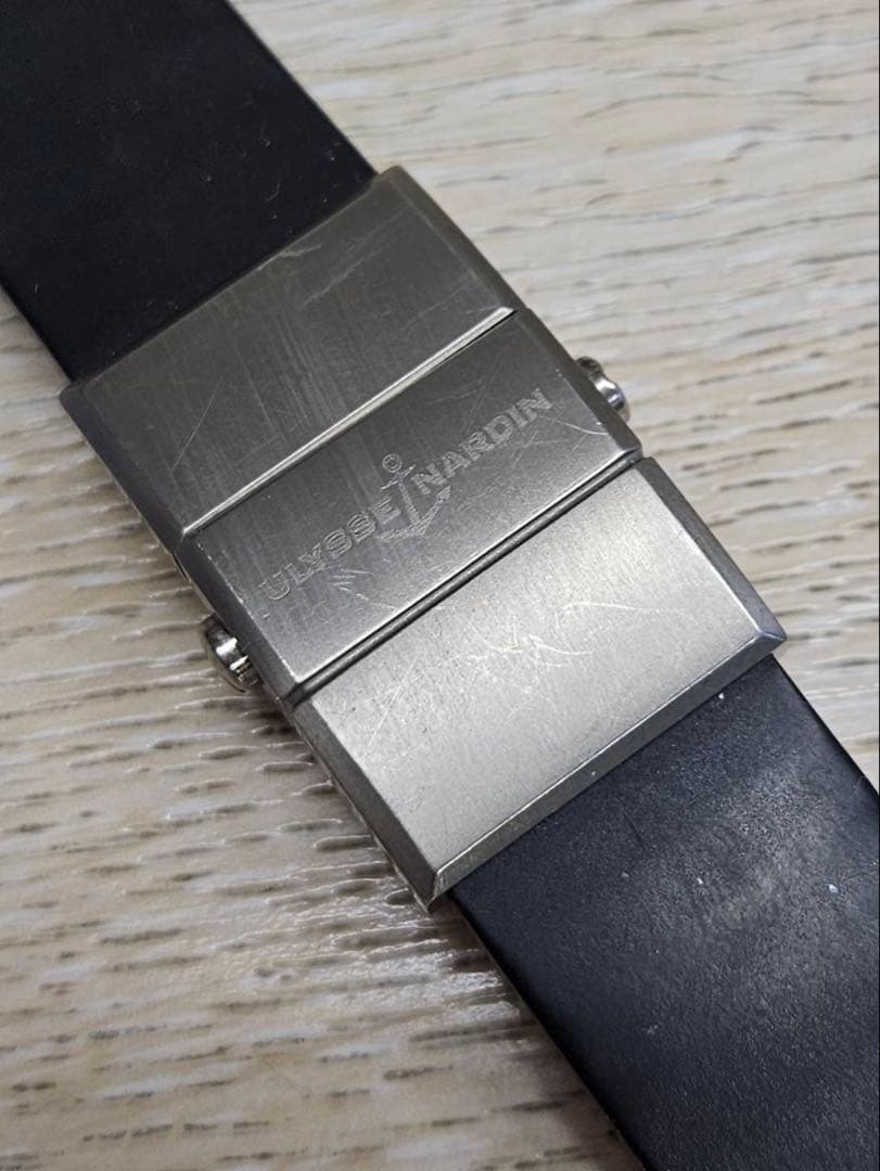 値下げ ユリスナルダン Ulysse Nardin ラバーベルト バックル 時計