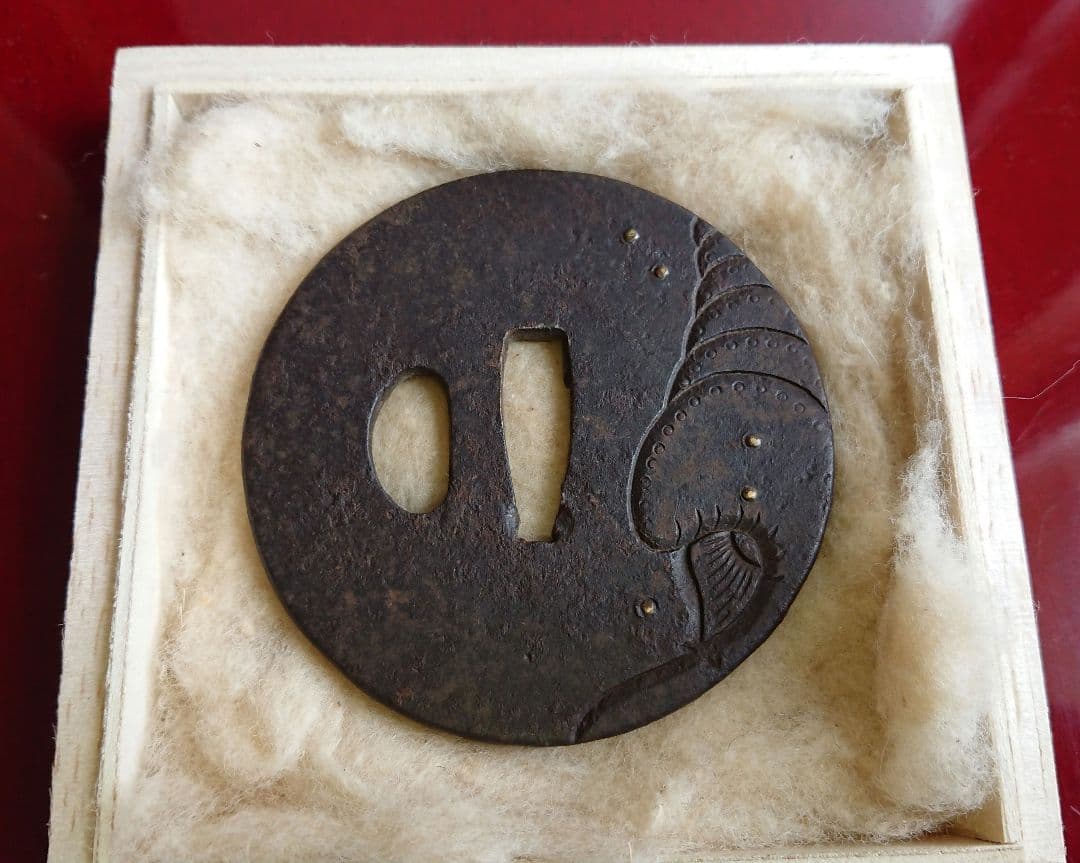 稀少 江戸後期 日本刀 刀鍔 象嵌