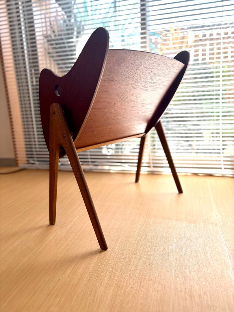 北欧家具　チーク製ヴィンテージマガジンラック