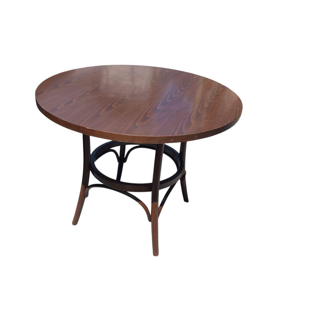 チェコ製？ ラウンドテーブル カフェテーブル 木製 アンティーク