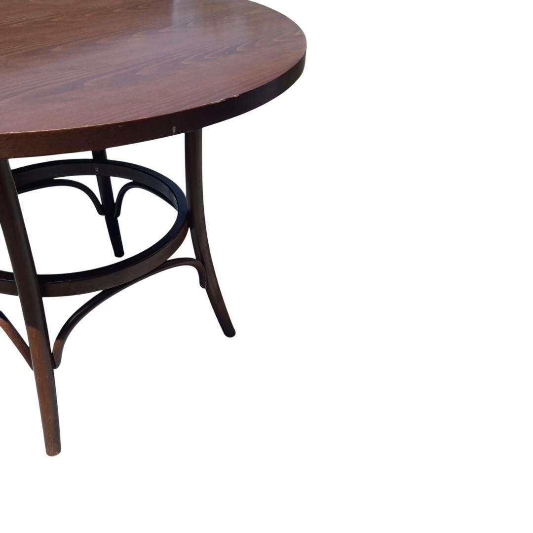 チェコ製？ ラウンドテーブル カフェテーブル 木製 アンティーク