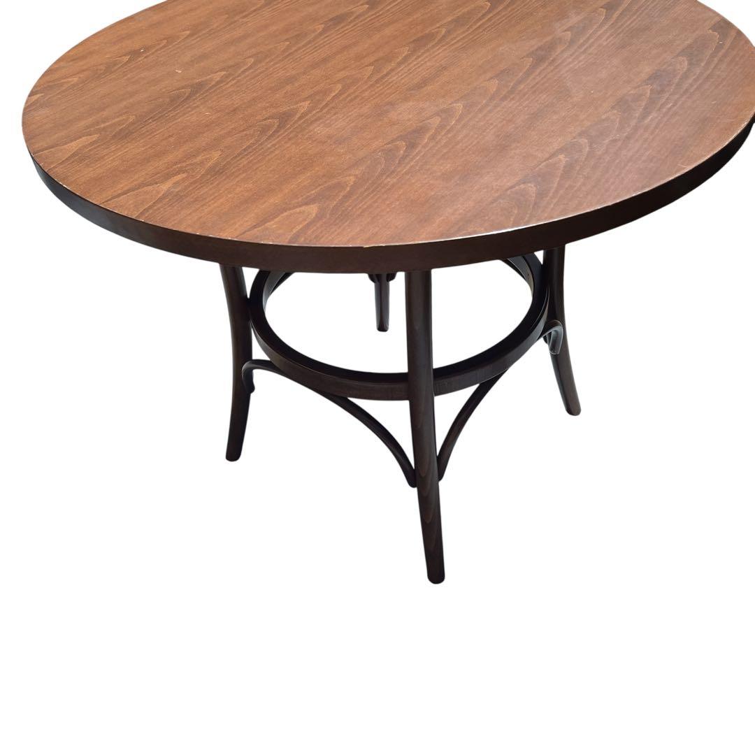 チェコ製？ ラウンドテーブル カフェテーブル 木製 アンティーク