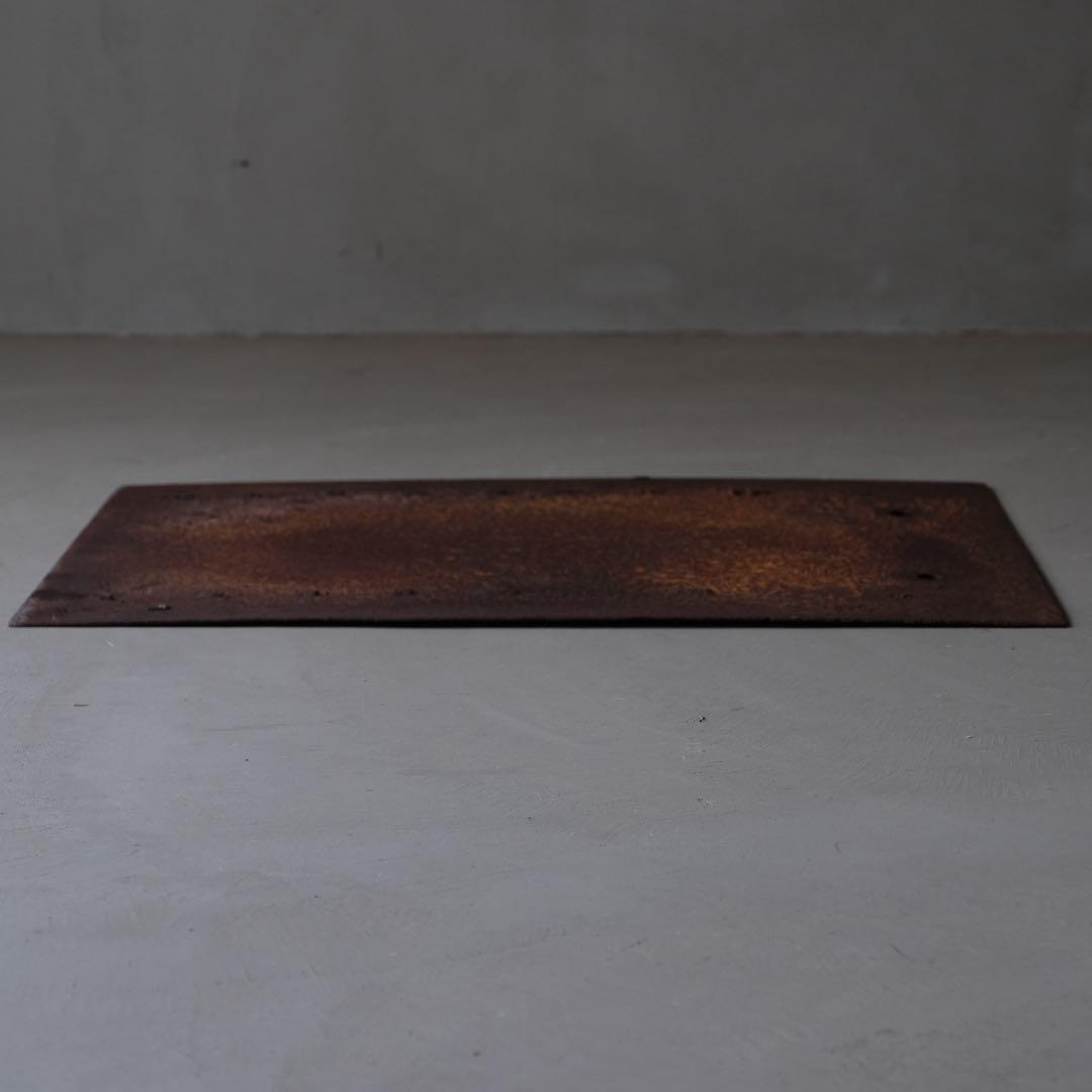錆びた鉄板　絵画 看板 黒板 メニュー オブジェ 古道具 インダストリアル