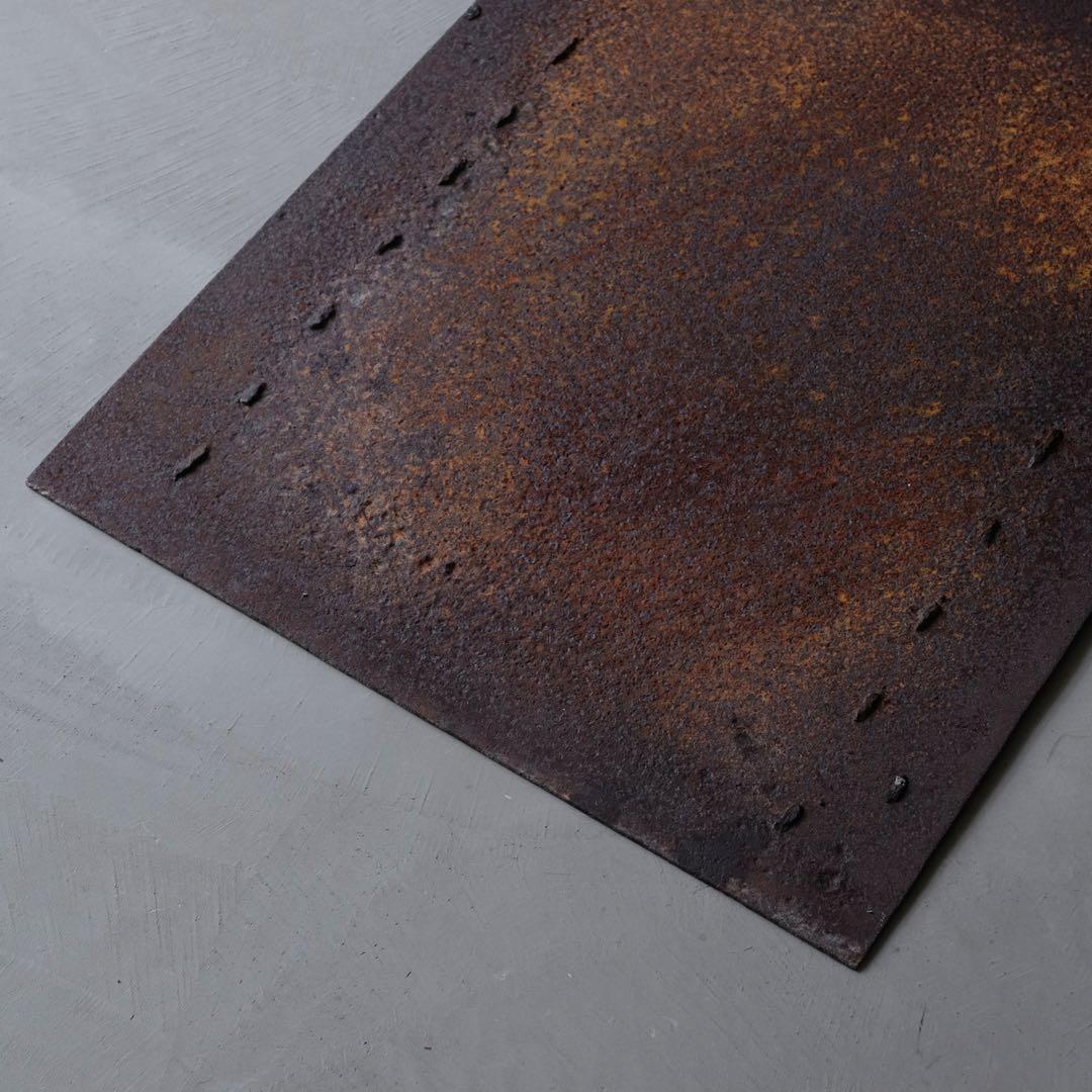 錆びた鉄板　絵画 看板 黒板 メニュー オブジェ 古道具 インダストリアル