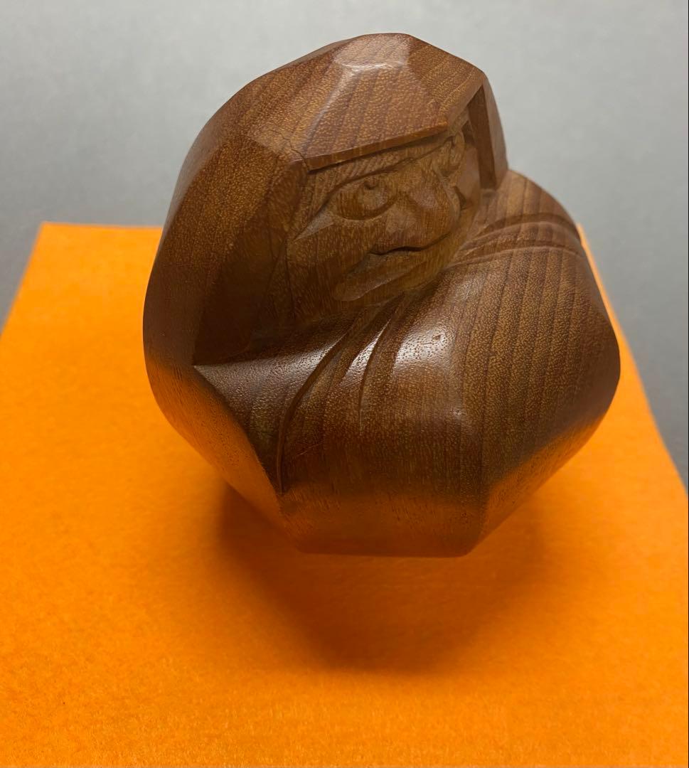 讃岐一刀彫　宗家　山中象堂　達磨　置物