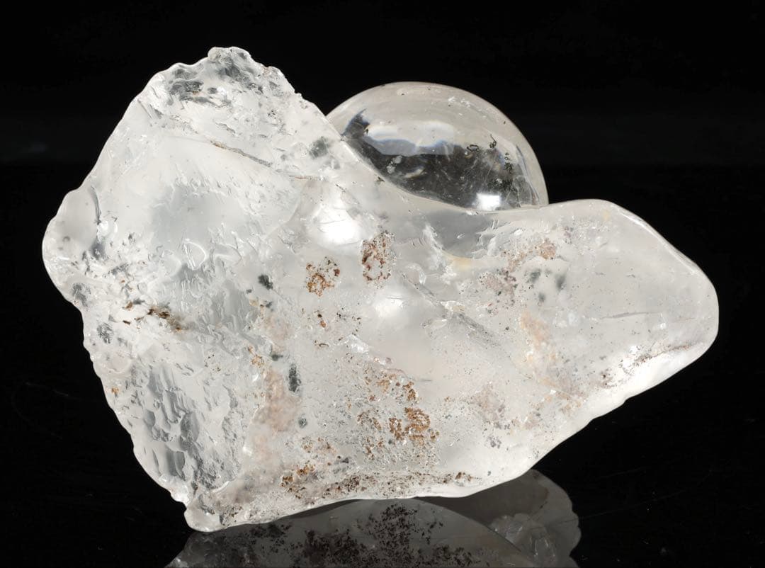 中国美術 水晶玉乗獅子 万事如意刻印 置物 老水晶彫 古水晶 唐物 古美術 骨董