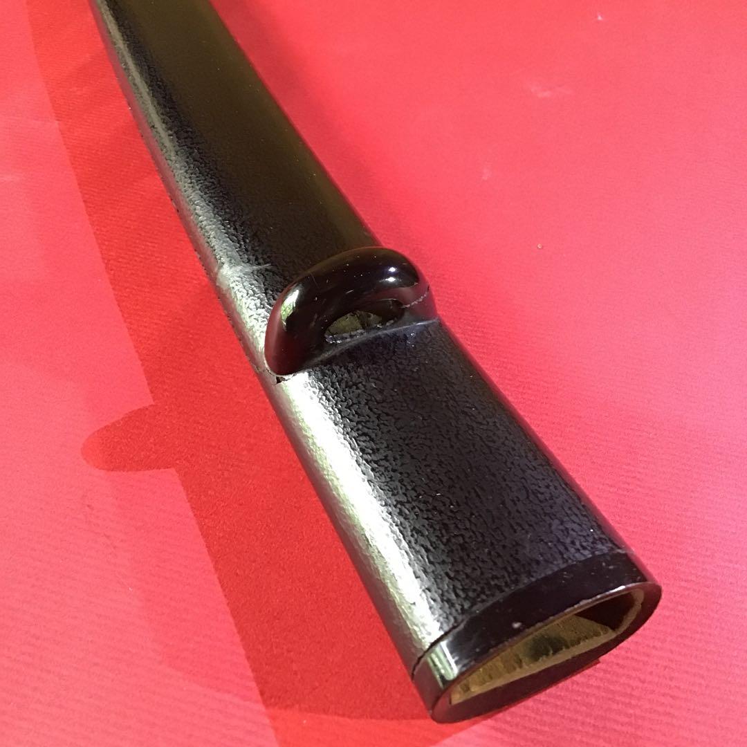 黒漆塗叩地　脇差鞘　江戸期保証