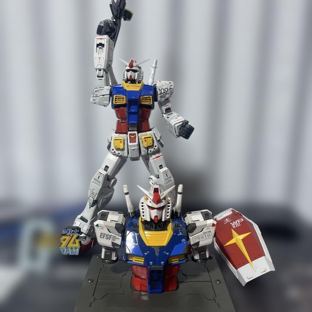 【癒し】PGU1/60RX-78-2ガンダムと　1/48RX-78F00ガンダム