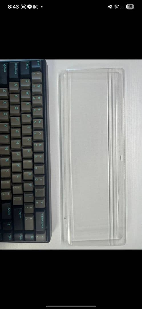 コンパクトキーボード ダークブルー ベージュ