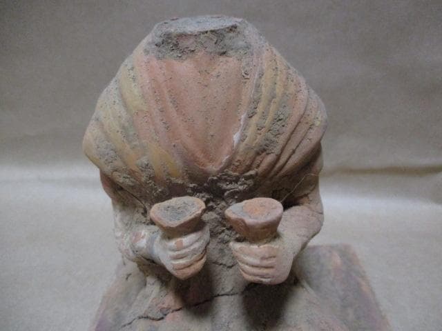 シルクロード　トルファン遺跡　仏像坐像　ですが　ｃ１８M 2411