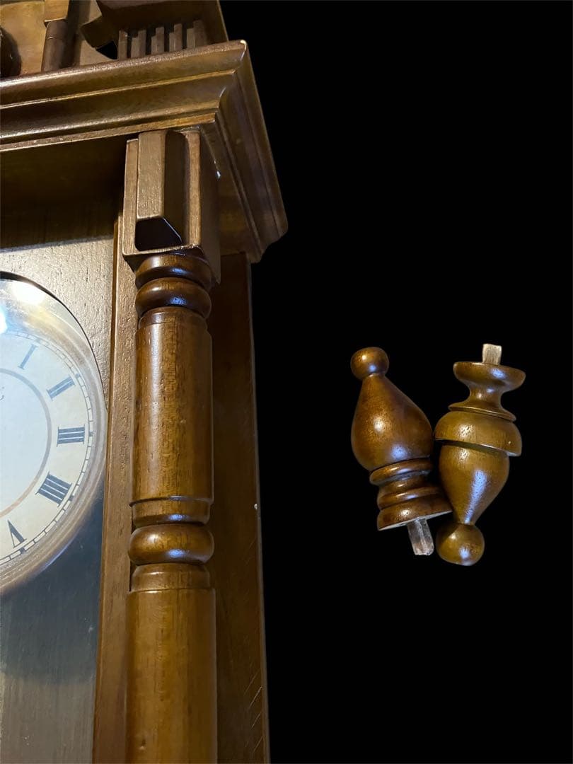 キャメロット　CAMELOT　ローマン文字　カービング　振り子　時計　壁掛け