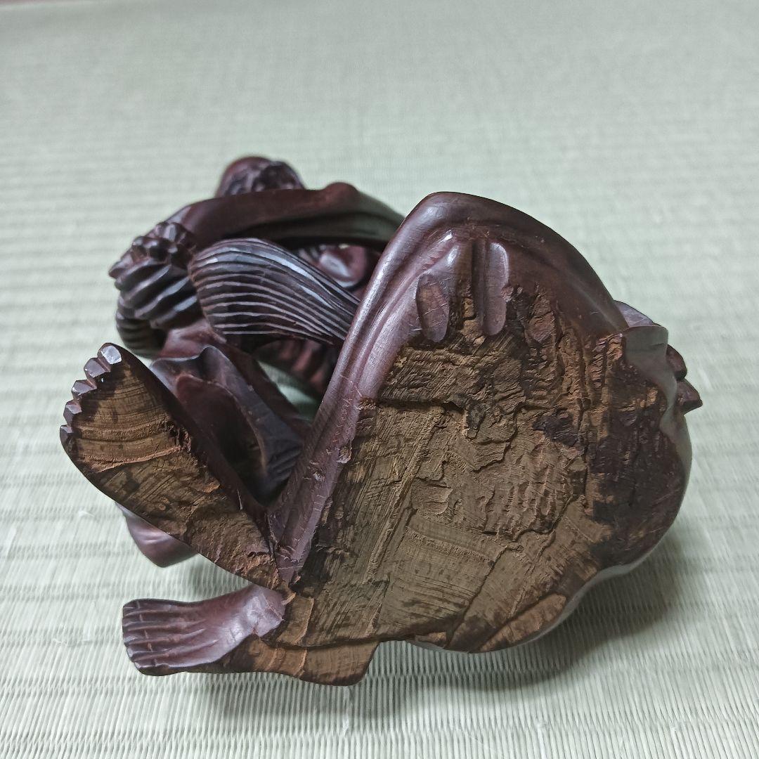 木製　中国　黄楊彫刻 釈迦苦行仏　彫刻　古美術　骨董　唐木黄楊木　寺院　仏教