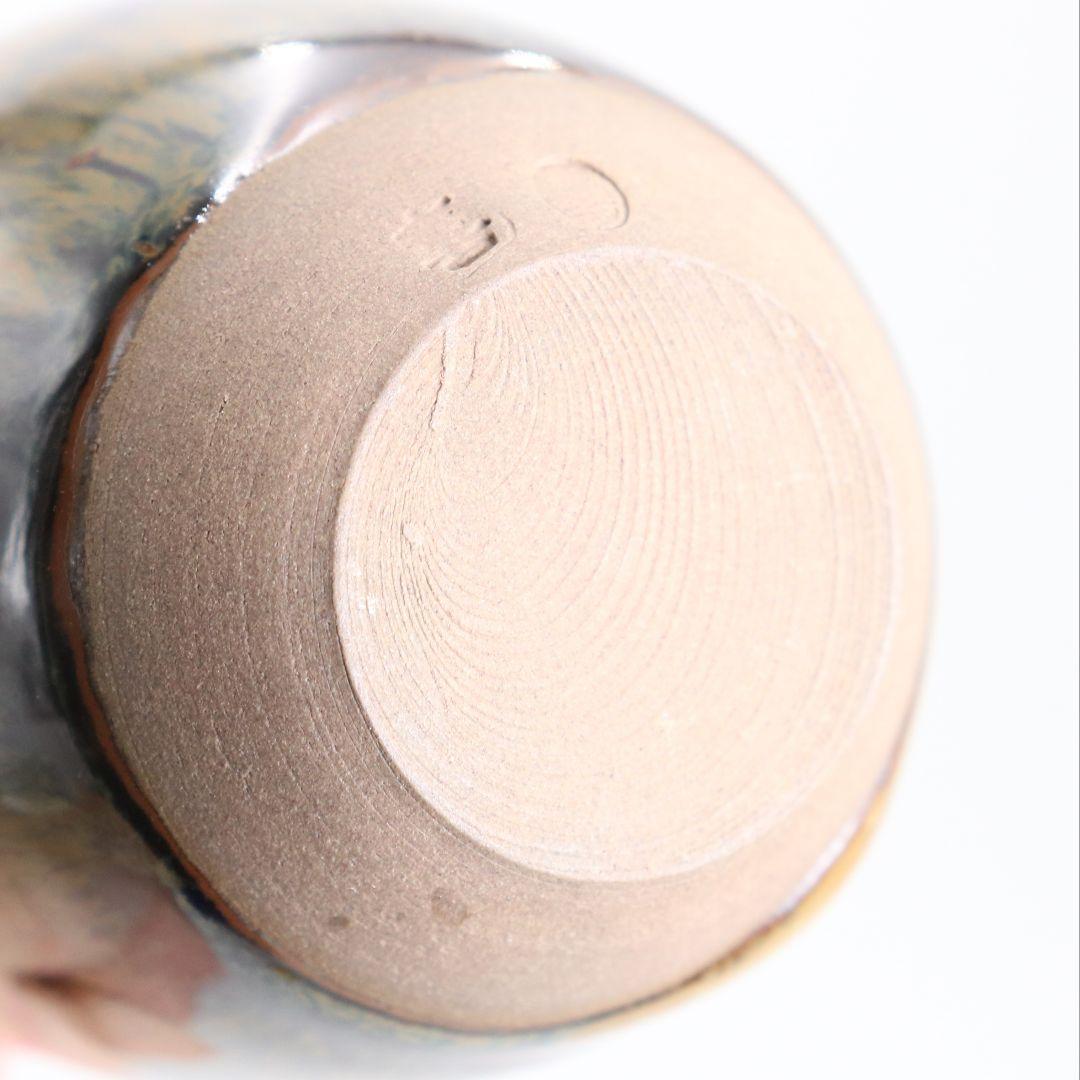 十三代八仙妻 高取喜恵作 高取焼 肩衝茶入 鎌倉金襴仕覆 茶道具　V852