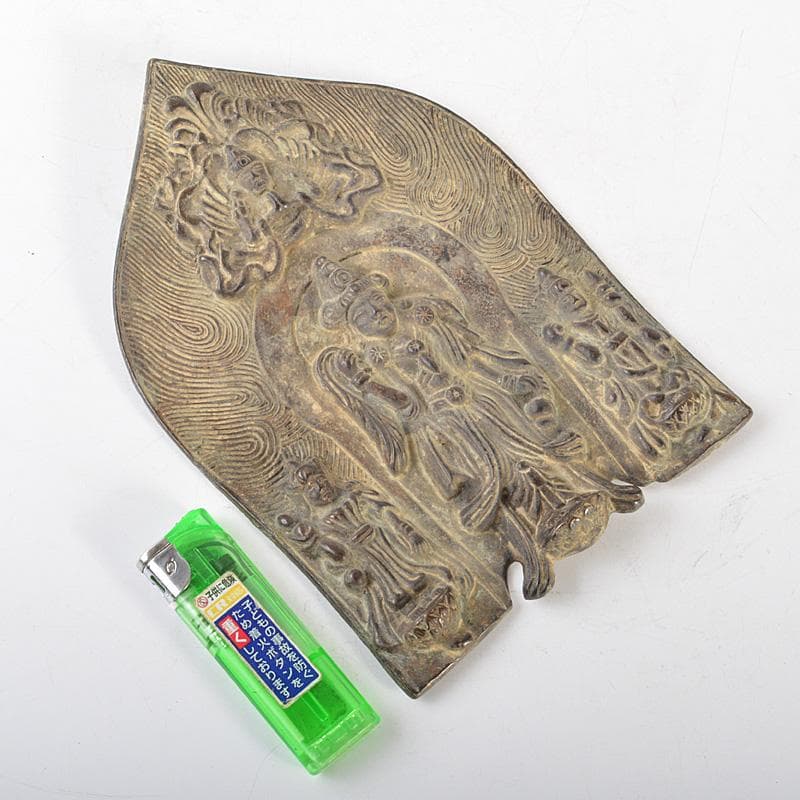 仏教美術　古銅　朝鮮李朝仏　仏像　押出仏　打出仏　置物　M　R6884