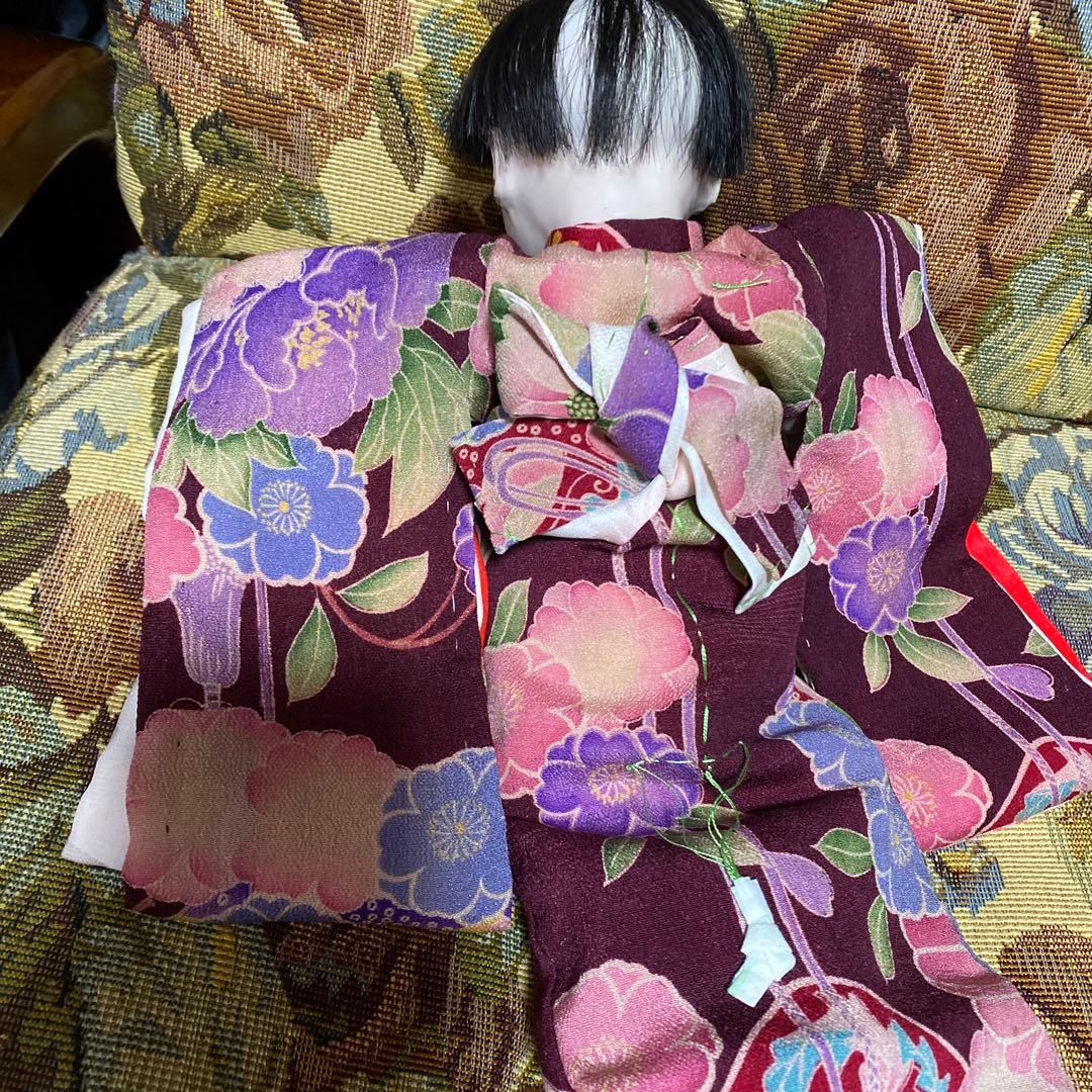 小さ目　市松人形　竹内益次郎　作　男の子　大正時代　３０ｃｍ位