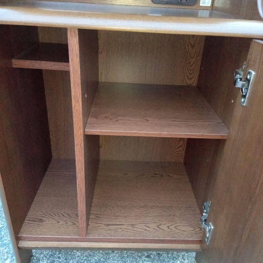 カリモク、ブラウン 電話台 引き出し付き　棚　花台　多用途キャビネット