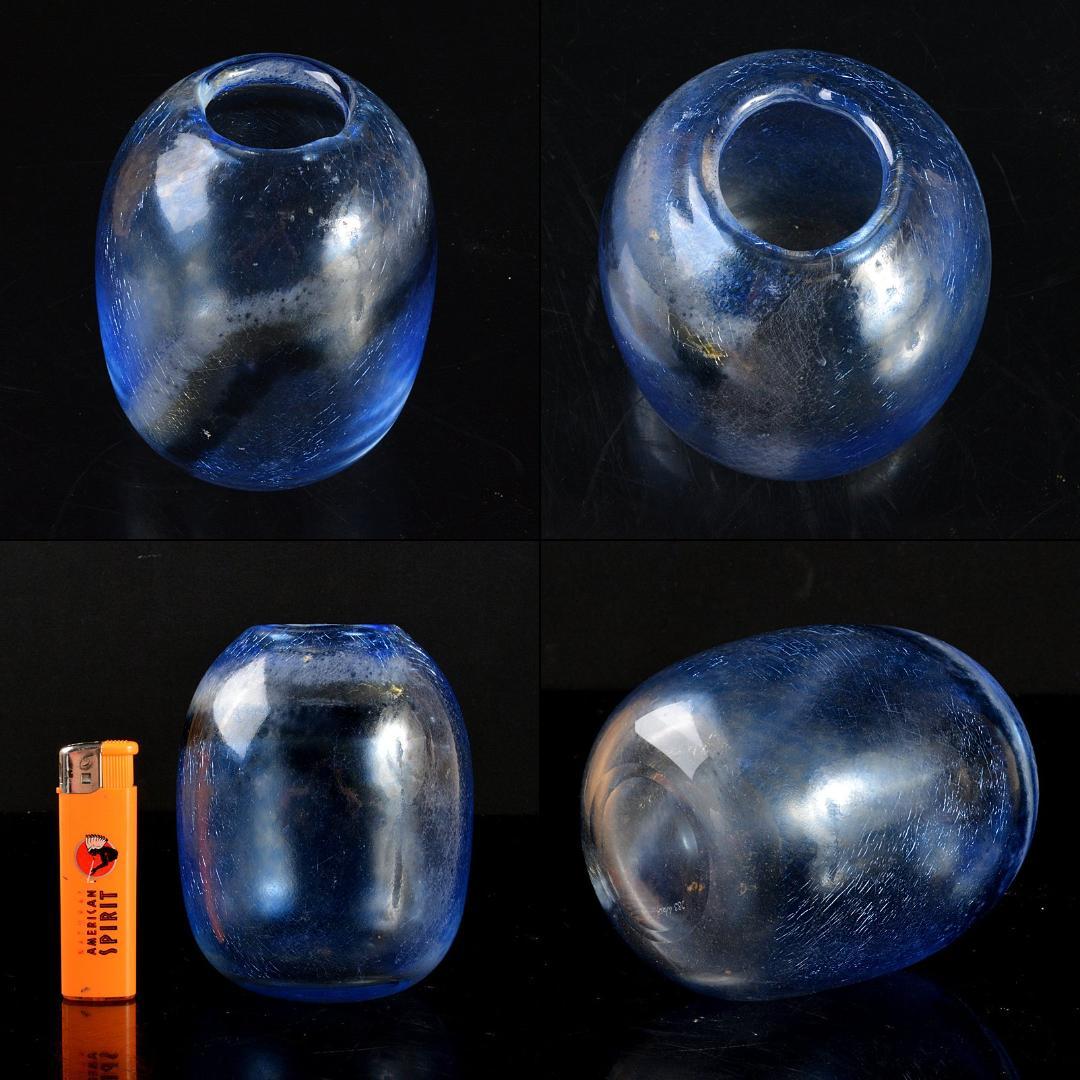 ガラス工芸　和周作　壷　花入　花瓶　共箱　C　5941