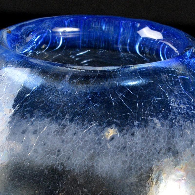 ガラス工芸　和周作　壷　花入　花瓶　共箱　C　5941