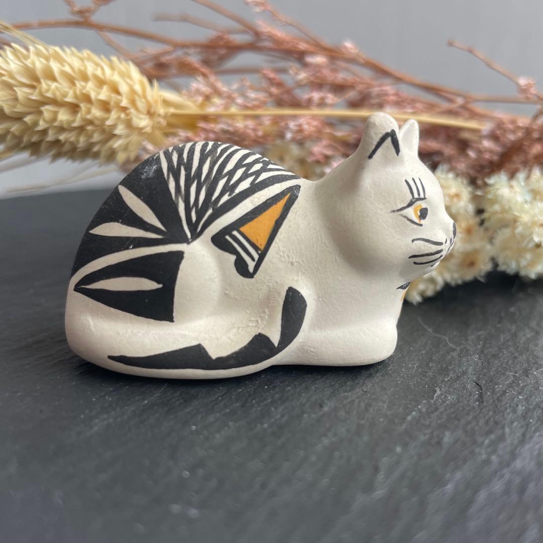 新品 アコマ　Acoma　ポッテリー　猫　ネコ　陶器　ネイティブアメリカン