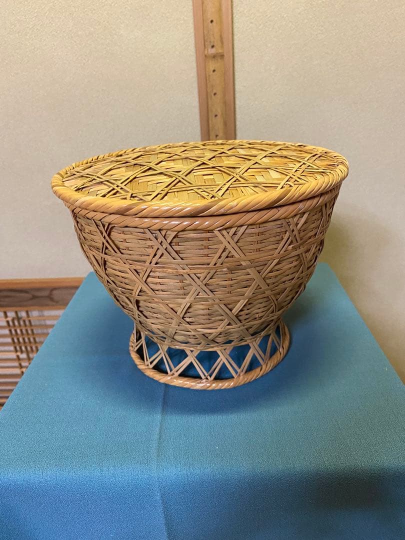 【本日限定】茶道具/竹飯器 竹編籠飯器 朝茶事 刻印 懐石道具