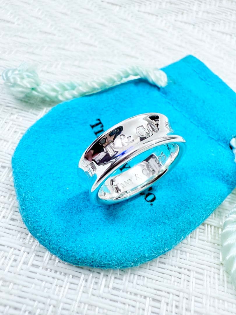 ティファニー　ナローリング　指輪　18号　研磨済み　1837 TIFFANY