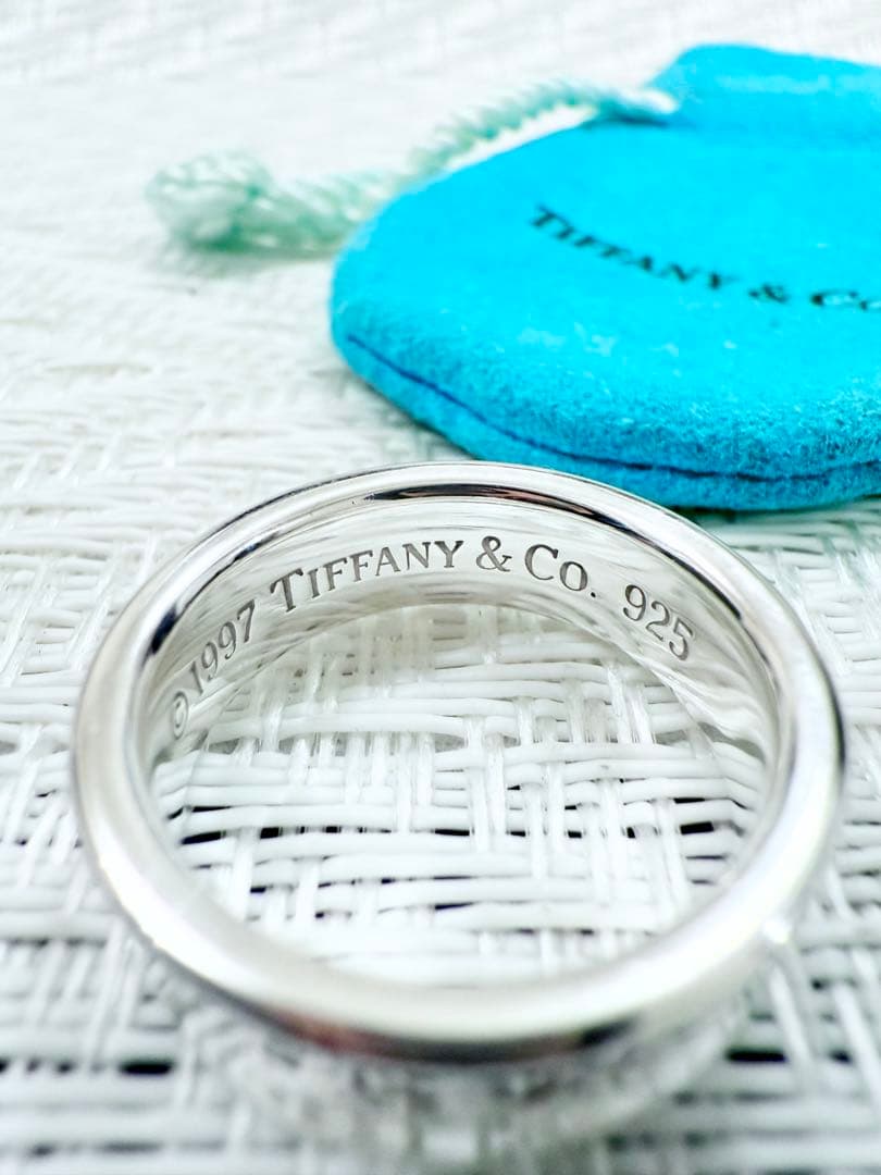 ティファニー　ナローリング　指輪　18号　研磨済み　1837 TIFFANY