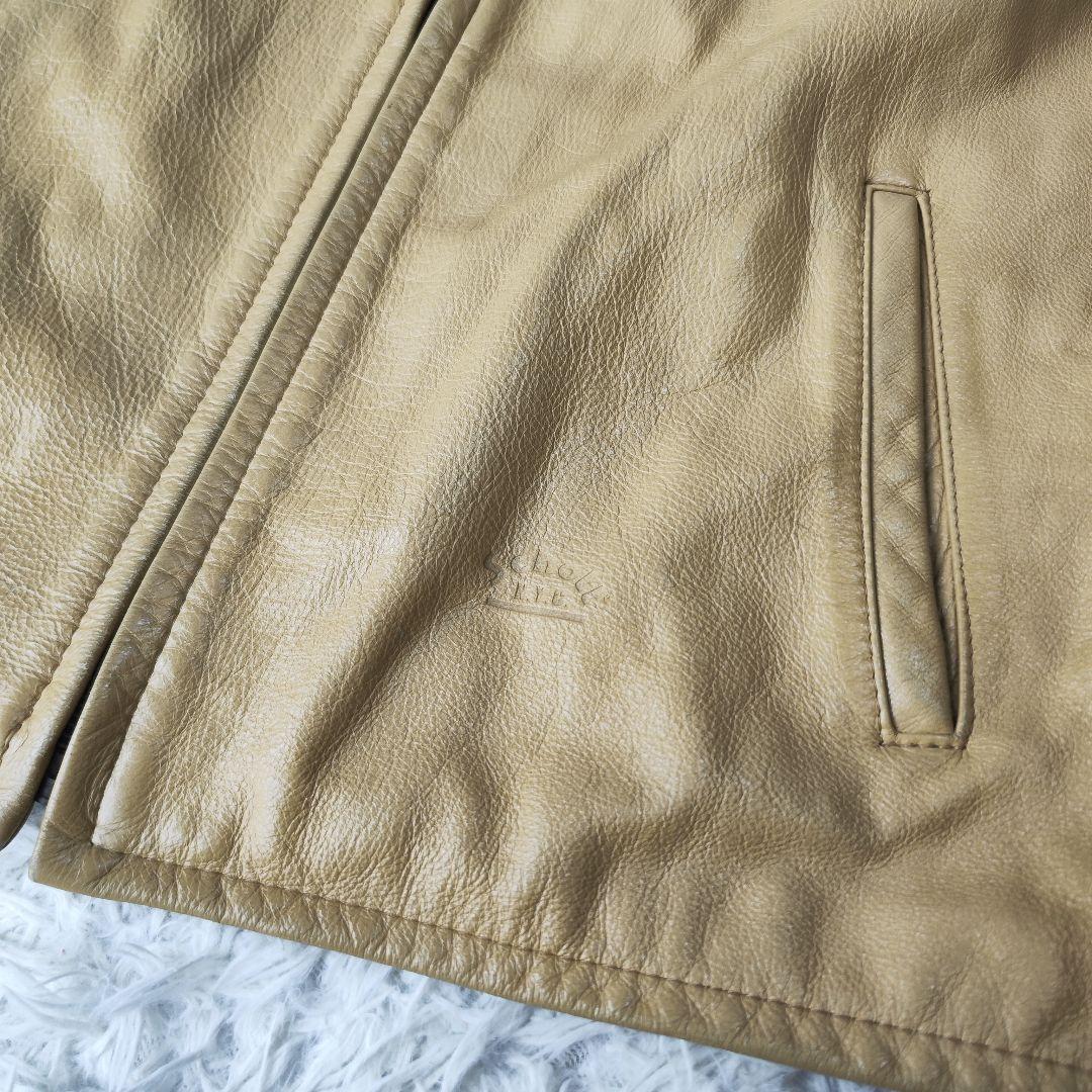 ★希少★Schott シングルライダース 本革 ベージュ Lサイズ レザー