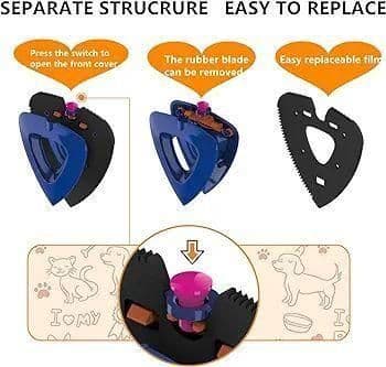 ペットヘアリムーバー 糸くず取り 再利用可能 犬と猫の毛リムーバーローラー