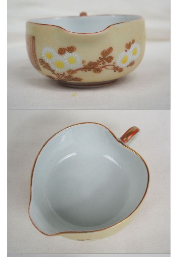 送料無料　大正～昭和初期　九谷焼　 茶器6点セット　煎茶道具