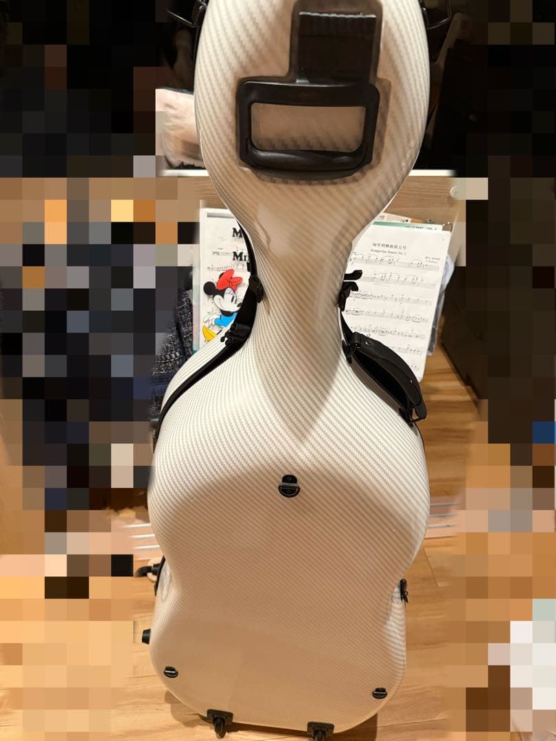 【専用】チェロ4/4用　ハードケース　未使用　白　軽量