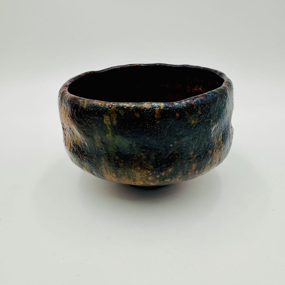 【樂茶碗　加藤石春　立田錦　共箱】茶道具　骨董　アンティーク