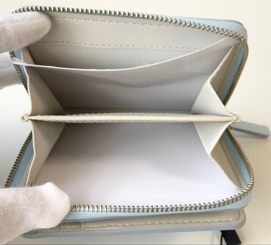 新品★マークジェイコブス★ザ レザーコンパクトウォレットミニ２つ折り財布★ブルー