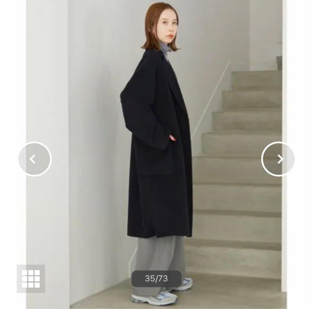 新品未使用　スローブイエナ　HAMILTONダブルフェイスウールロングコート