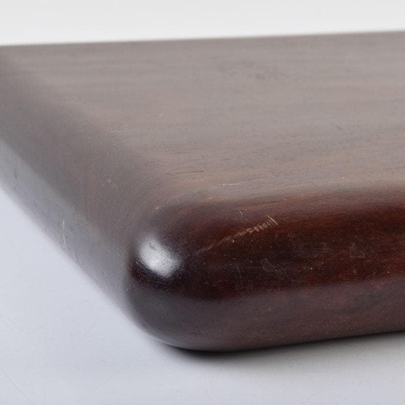 中国　唐木紫檀製　無垢刳り貫き　煎茶盆　香盆　C　9084