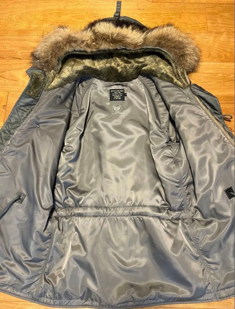 AVIREX N-3B ヴィンテージ　6112070 リアルファー　Lサイズ