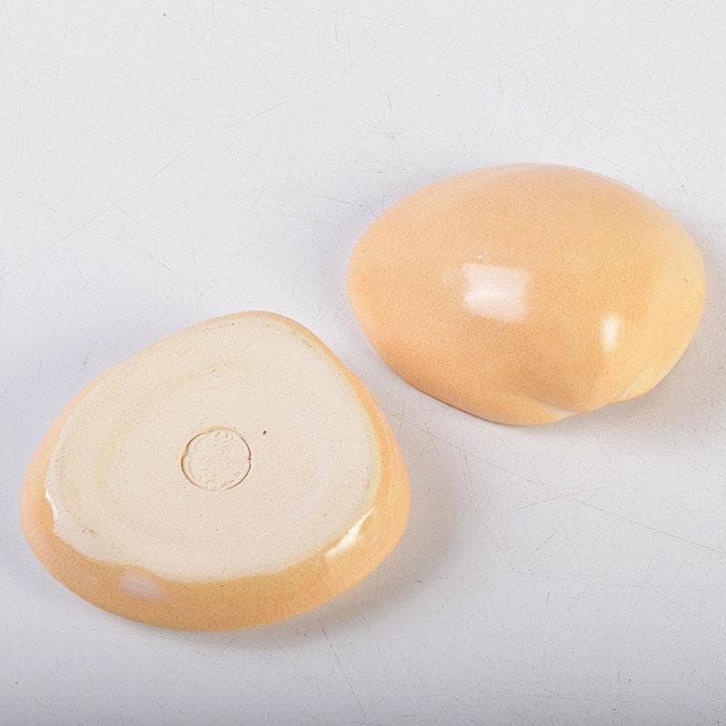 茶道具　萩焼　十二代　田原陶兵衛作　蛤香合　共布共箱　V　8754