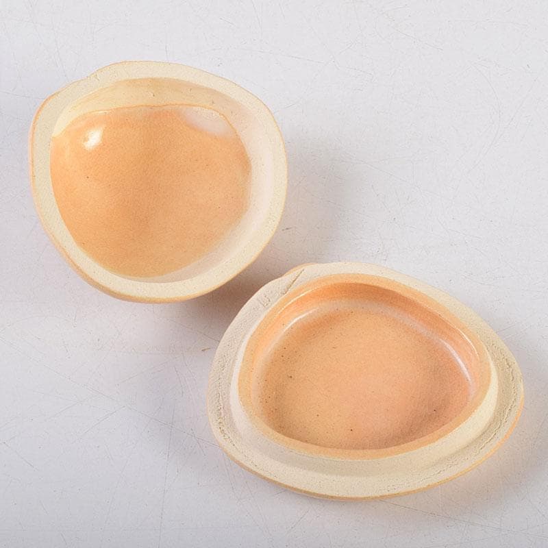 茶道具　萩焼　十二代　田原陶兵衛作　蛤香合　共布共箱　V　8754