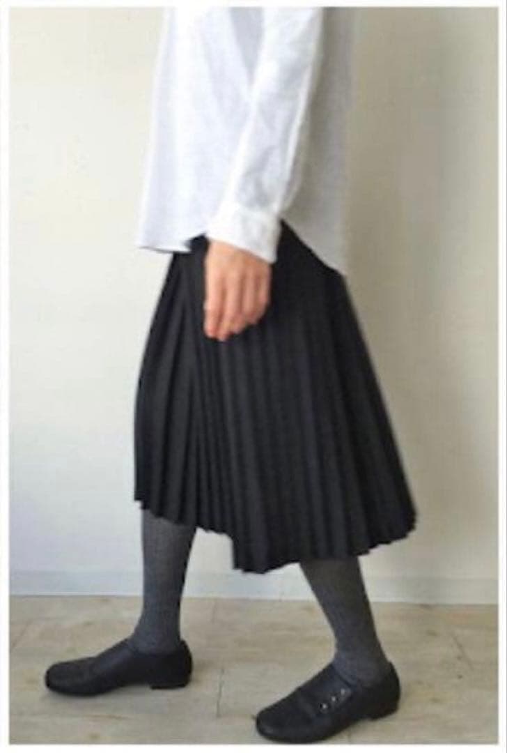 【美品】ゴーシュ ウールアルパカツイル　プリーツスカート