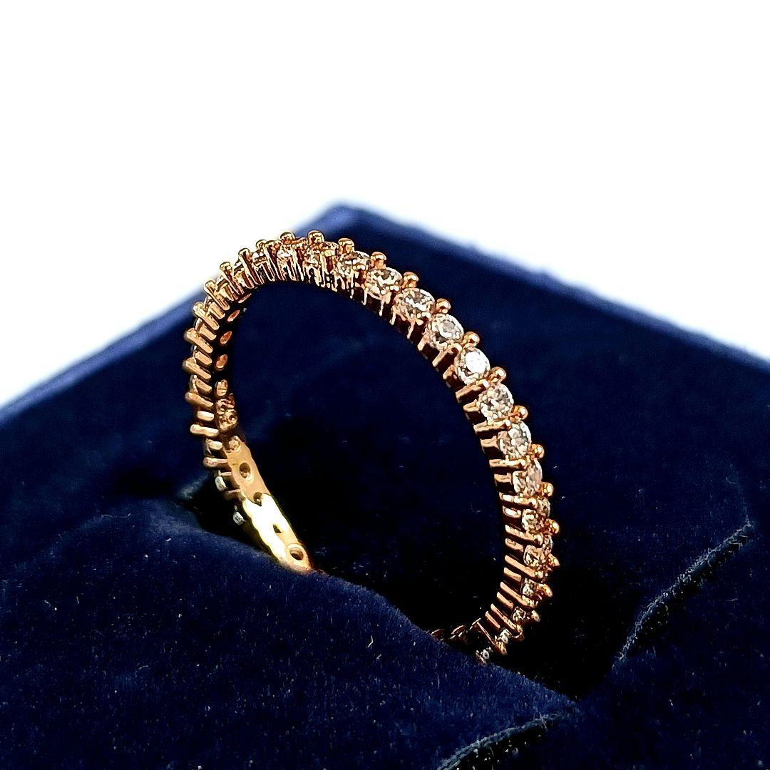 美品 スワロフスキー Matrix エタニティ リング 指輪 ゴールド 箱なし