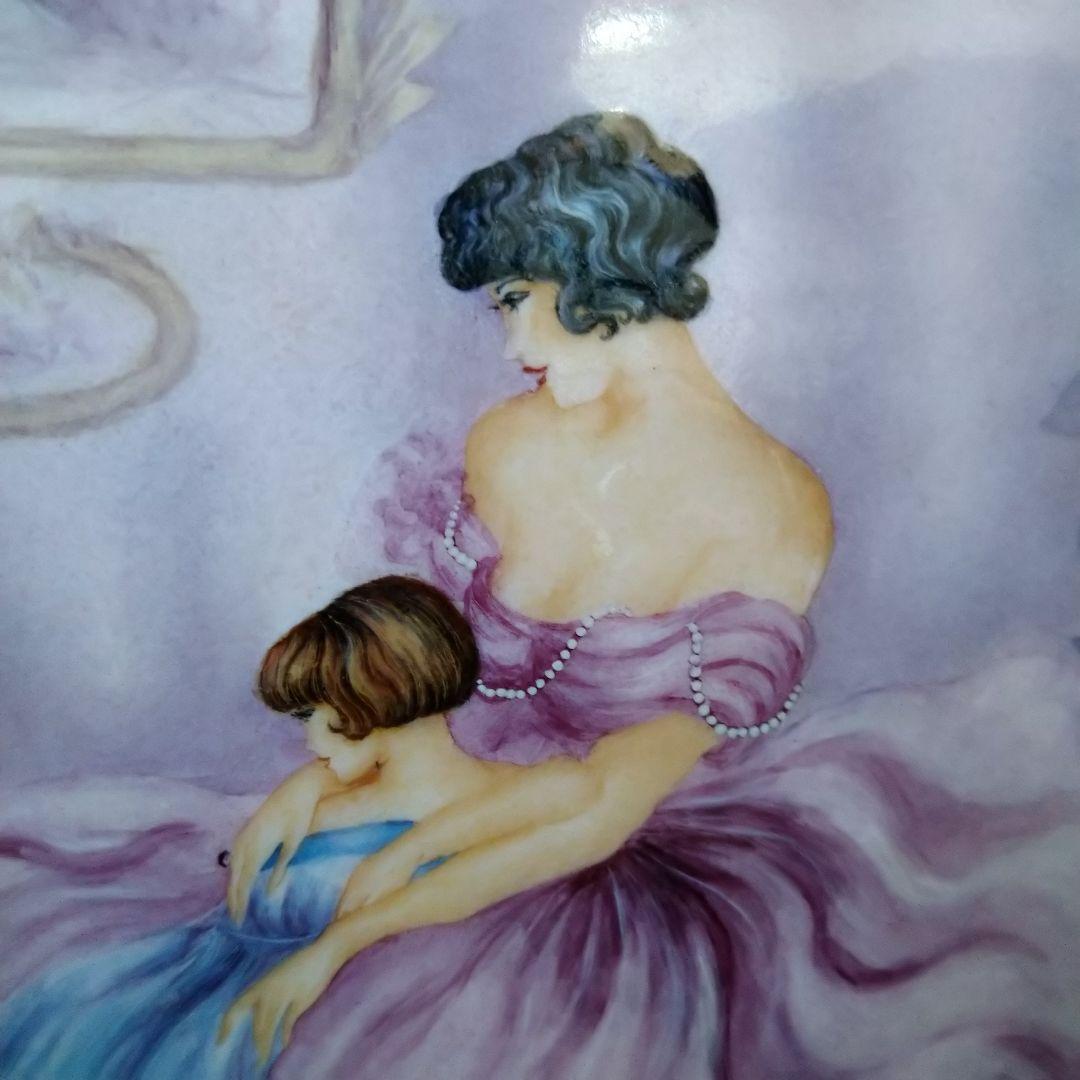 ✤リモージュ額入りエマイユ銅版画✤「Chantal de Burguet」✤