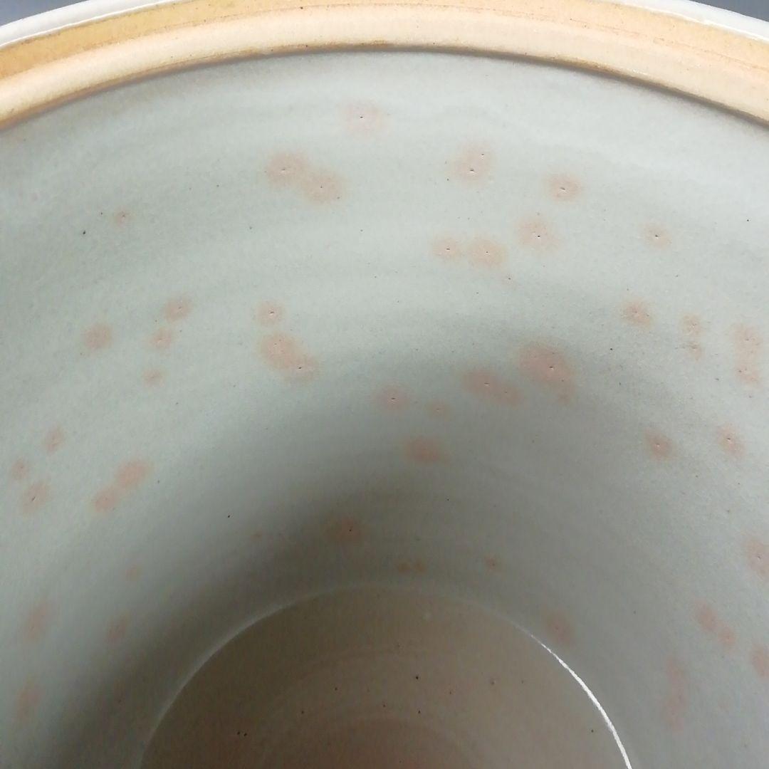 Ｔ８５６　水指　『赤絵　唐子』『塗替蓋付』『堀野証嗣 造』　共箱　茶道具