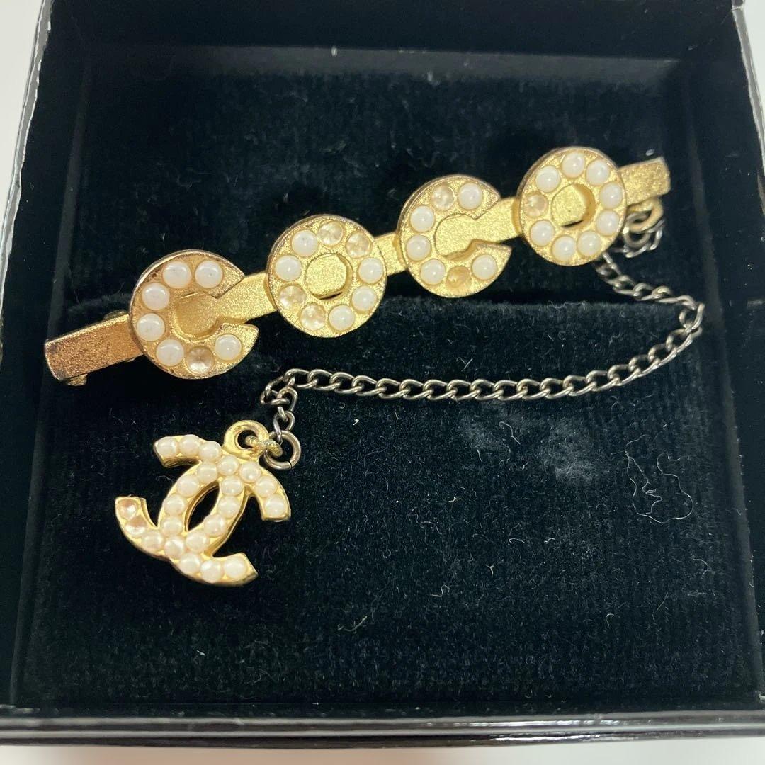 【ヴィンテージ】CHANEL シャネル ココマーク ラインストーン ブローチ