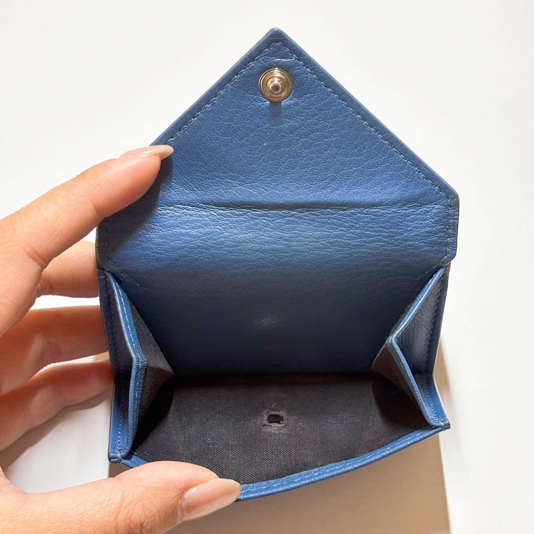 BALENCIAGA 財布 ブルー ペーパーウォレット