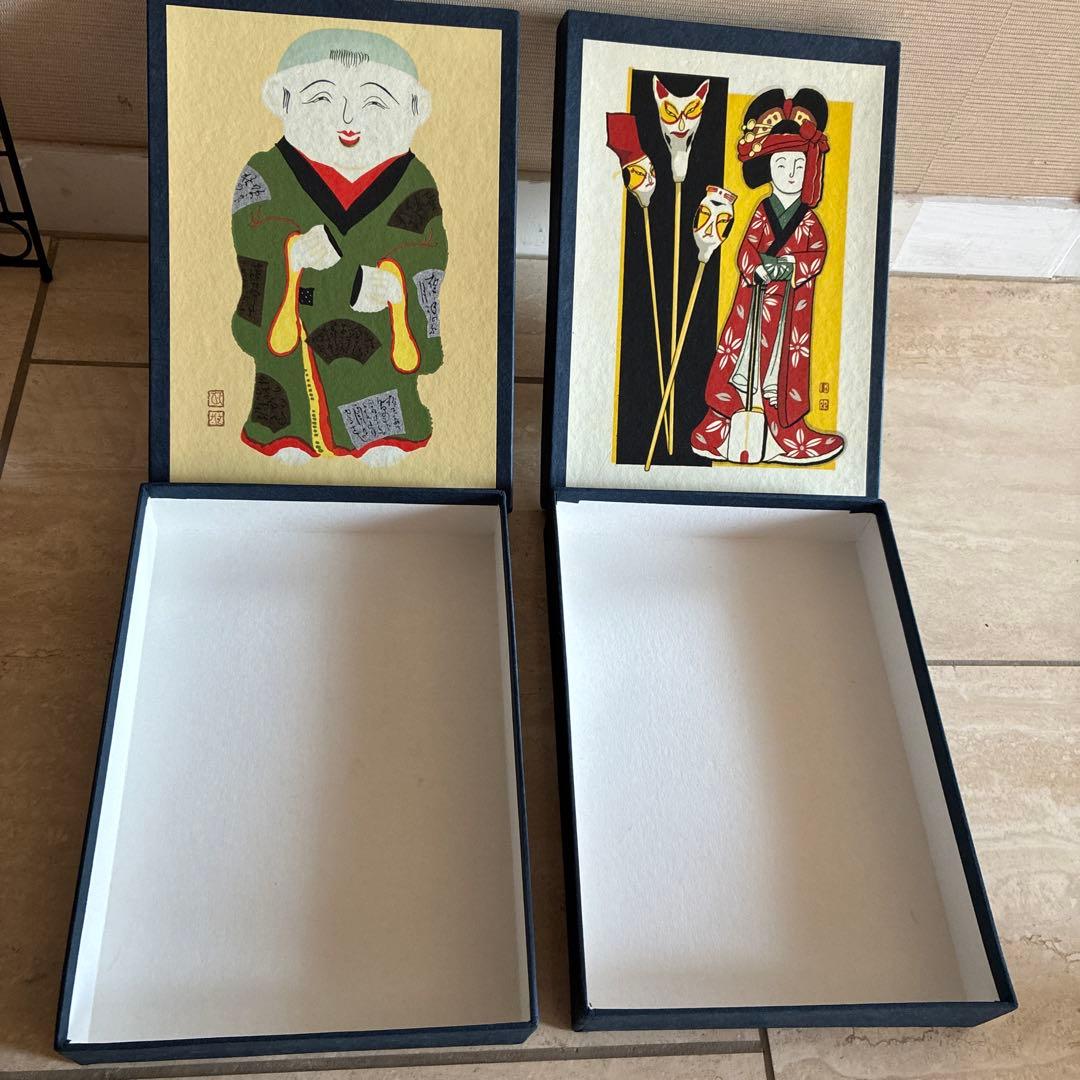 武井武雄　版画　おもちゃ絵　文箱（紙製）