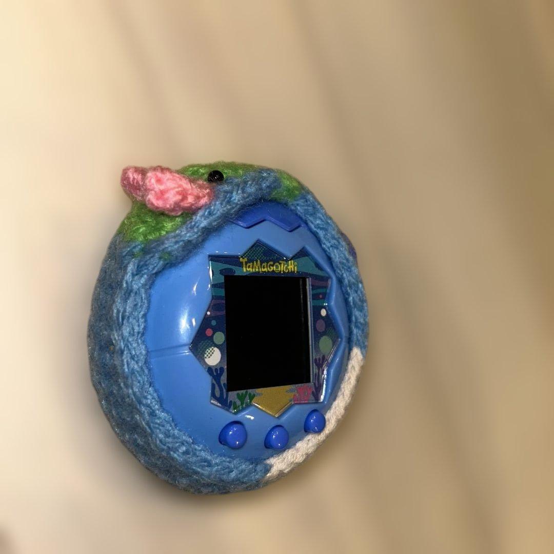 たまごっちパラダイス本体（ブルー ） と手作りカバー