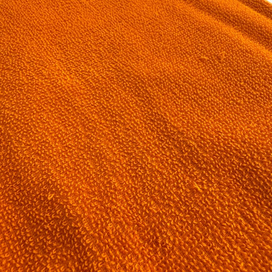 未使用 HERMES エルメス フェイスタオル オレンジ バンロゴ
