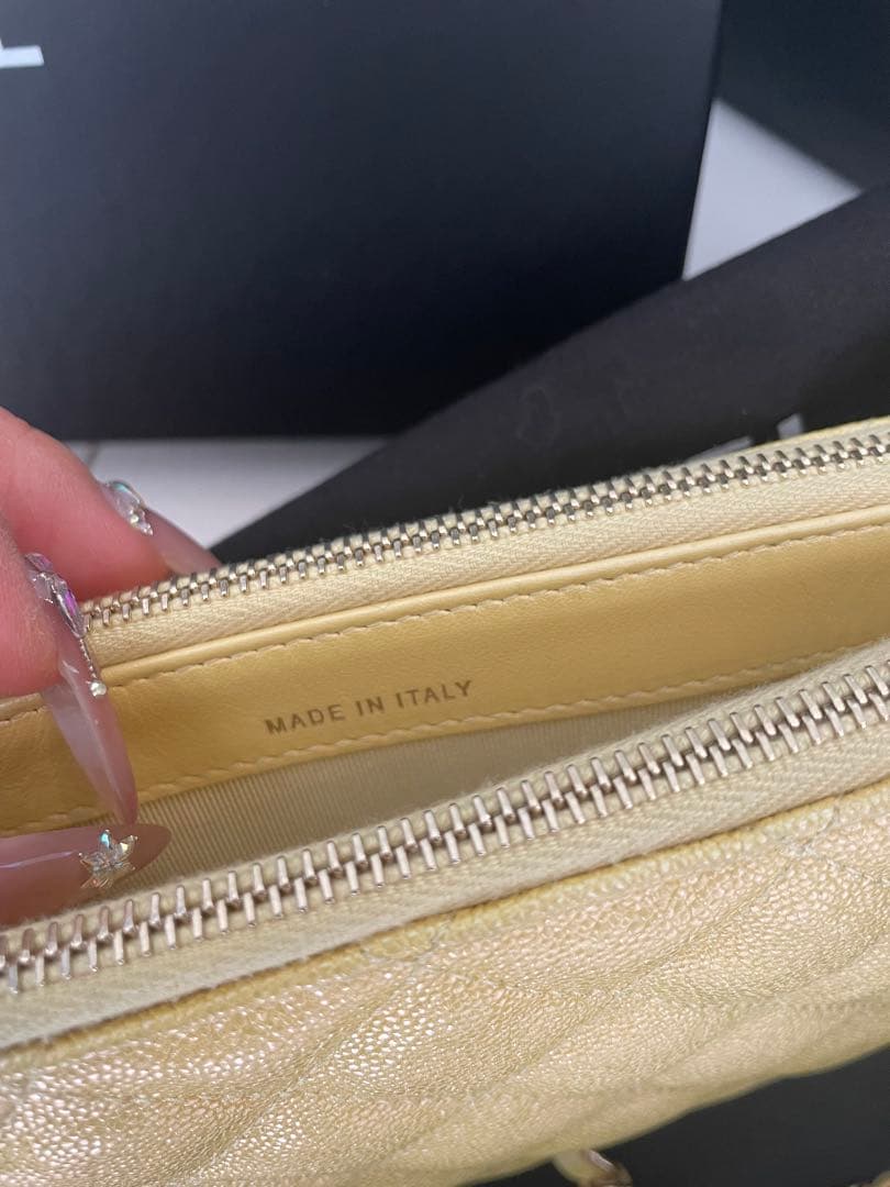 ♡超美品♡レア品CHANELマトラッセ⭐︎チェーンウォレット⭐︎黄色ショルダーバッグ