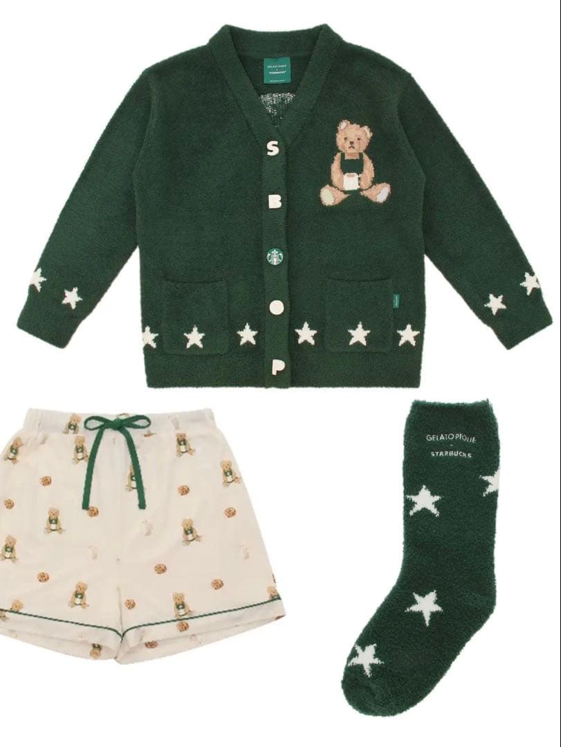 スタバ×ジェラピケ コラボ ルームウェア【3点セット】