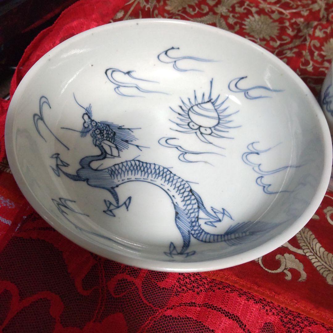 古伊万里 龍 皿 猪口