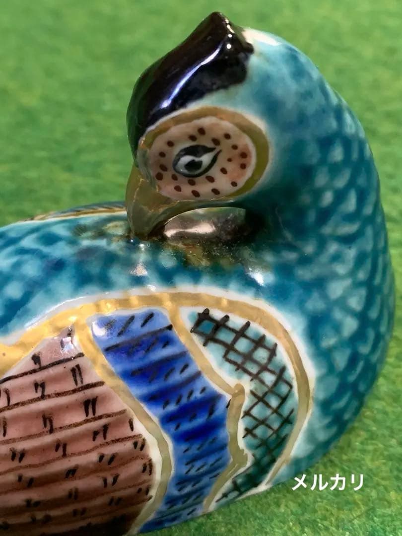 九谷焼　香合　雉